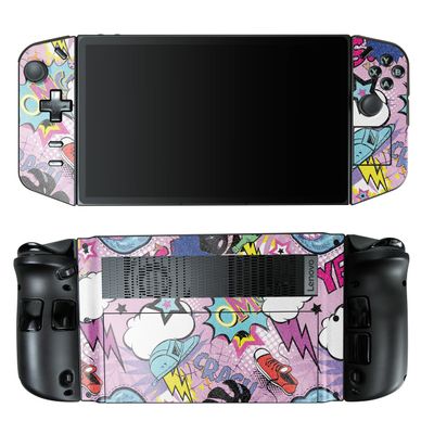 Glossy Glitter Gaming Skin Compatible with Lenovo Legion Go - OMG Yes - Premium 3M Vinyl Protective Wrap Decal Cover - Easy to Apply | Crafted in The USA by MightySkins