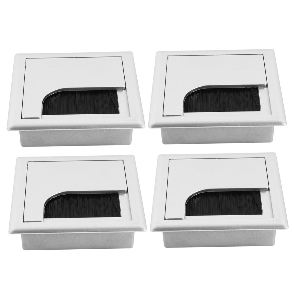 FELTECHELECTR 4pcs Cable Organizer Box Rectangular Cable Hole Cover for Desk Management Space Organizer for Home Office Use Convenient and Easy to Install