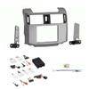 Car Stereo Kit for 2014, 2015, 2016, 2017, 2018, & 2019 Toyota 4 Runner, Single & Double Din (Silver) with Factory Amplified System or JBL and Steering Wheel Controls view 1