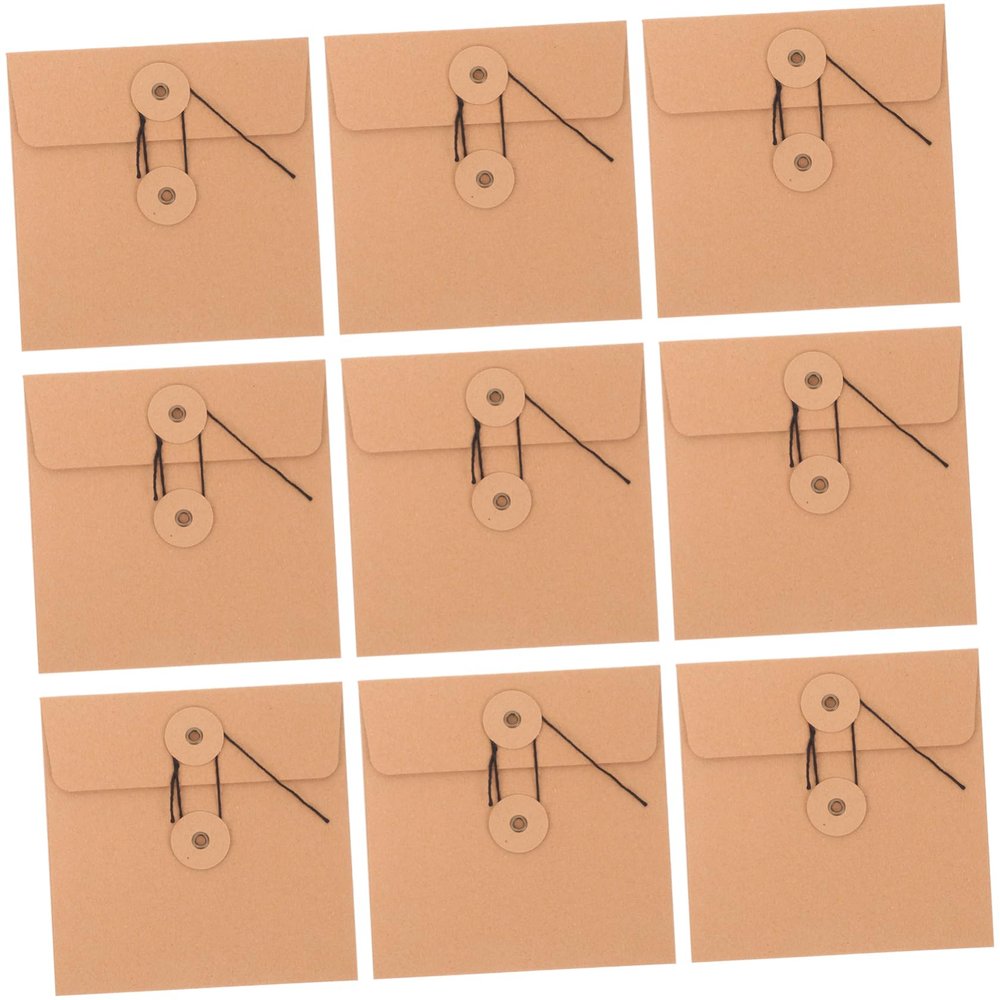 HOODANCOS 10pcs Cd Dvd Kraft Paper Bags Storage Holders Cd Cases Envelopes Packaging Mailers for Dvds