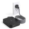 Black Flat Plug Extension Cord, HANYCONY 10ft Power Strip with 4 USB Ports(2 USB C), 4 Widely Outlets Extender, Wall Mount, Desk Charging Station for Office, Travel and Dorm Room Essentials view 1