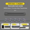 8000W Removable Wall-Mounted Power Track Socket, Two-Way Wiring, No Need to Cut Slots, Kitchen Table Meeting Room,70cm view 2