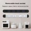 8000W Removable Wall-Mounted Power Track Socket, Two-Way Wiring, No Need to Cut Slots, Kitchen Table Meeting Room,70cm view 3