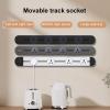 8000W Removable Wall-Mounted Power Track Socket, Two-Way Wiring, No Need to Cut Slots, Kitchen Table Meeting Room,70cm view 4