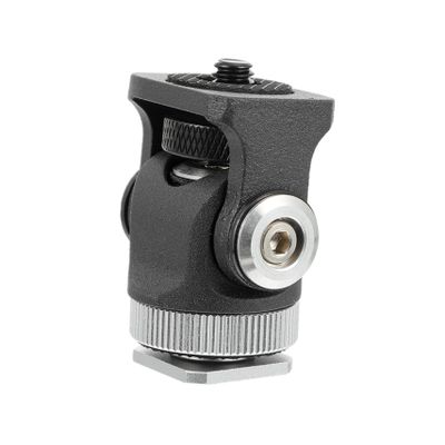 CAXUSD Head Hot Shoe Mount Adapter for Camera Mini Swivel Head for DSLR Camcorder and Cell Phone Wrench for Photography and Video Lighting