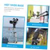 CAXUSD Head Hot Shoe Mount Adapter for Camera Mini Swivel Head for DSLR Camcorder and Cell Phone Wrench for Photography and Video Lighting view 2