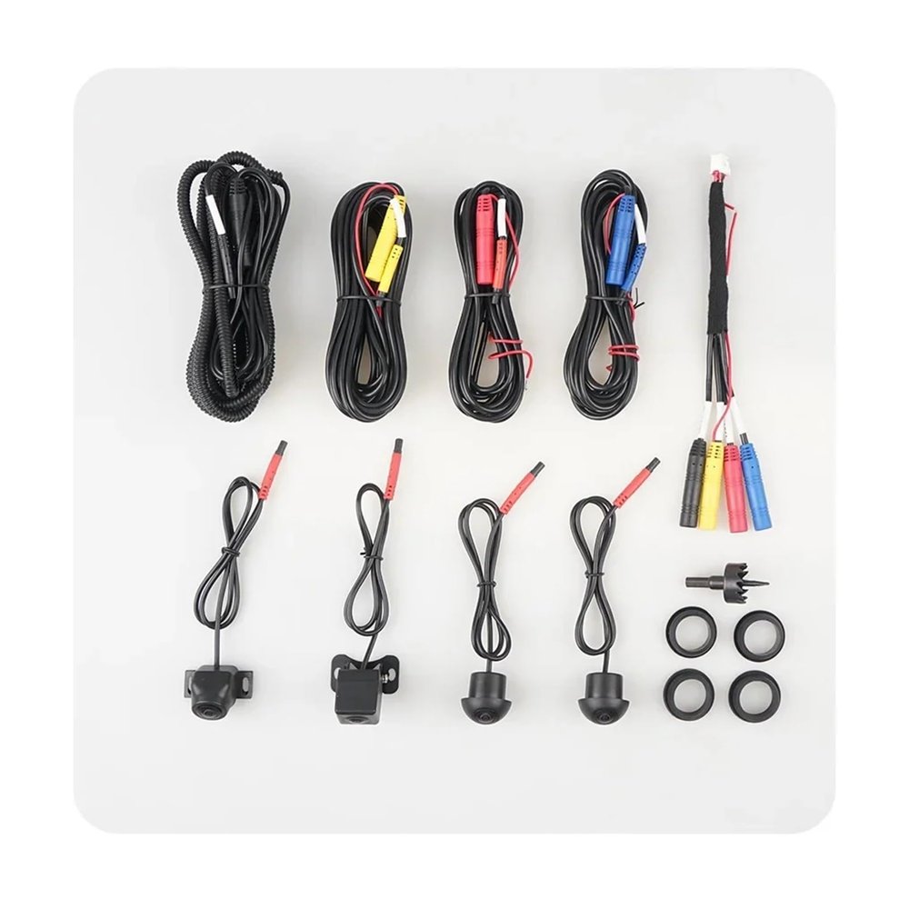 360 Panorama Camera Car Bird View System 4 Camera Rear/Front/Left/Right 360 Camera Compatible For A/ndroid Car Radio (Not Sold Separately)
