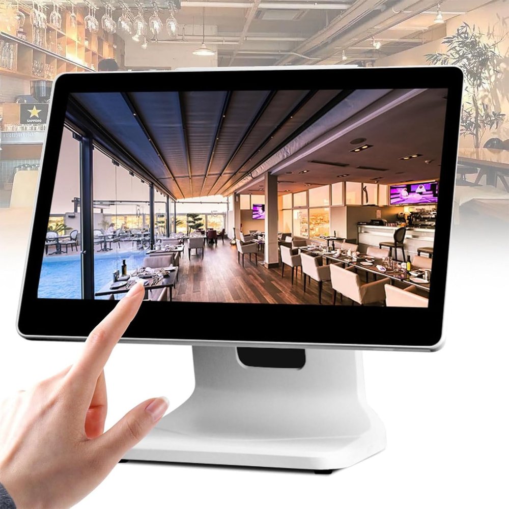 LCD Touch Cash Register,Pos Cash Register,Cash Register Monitor,15.6, N2830 CPU, 4/8gb Ram, 64gb Ssd, Windows 7/10,for Retail, Restaurant, Retail, Cafe, Club,8GB