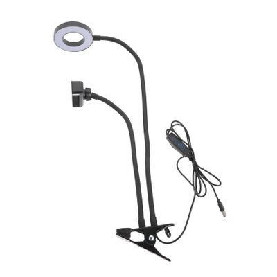 BELLIFFY Led Ring Light with Clip Brightness and Color Temperature Portable Fill Light for Video Conferencing Live Streaming and Recording Laptop Computer