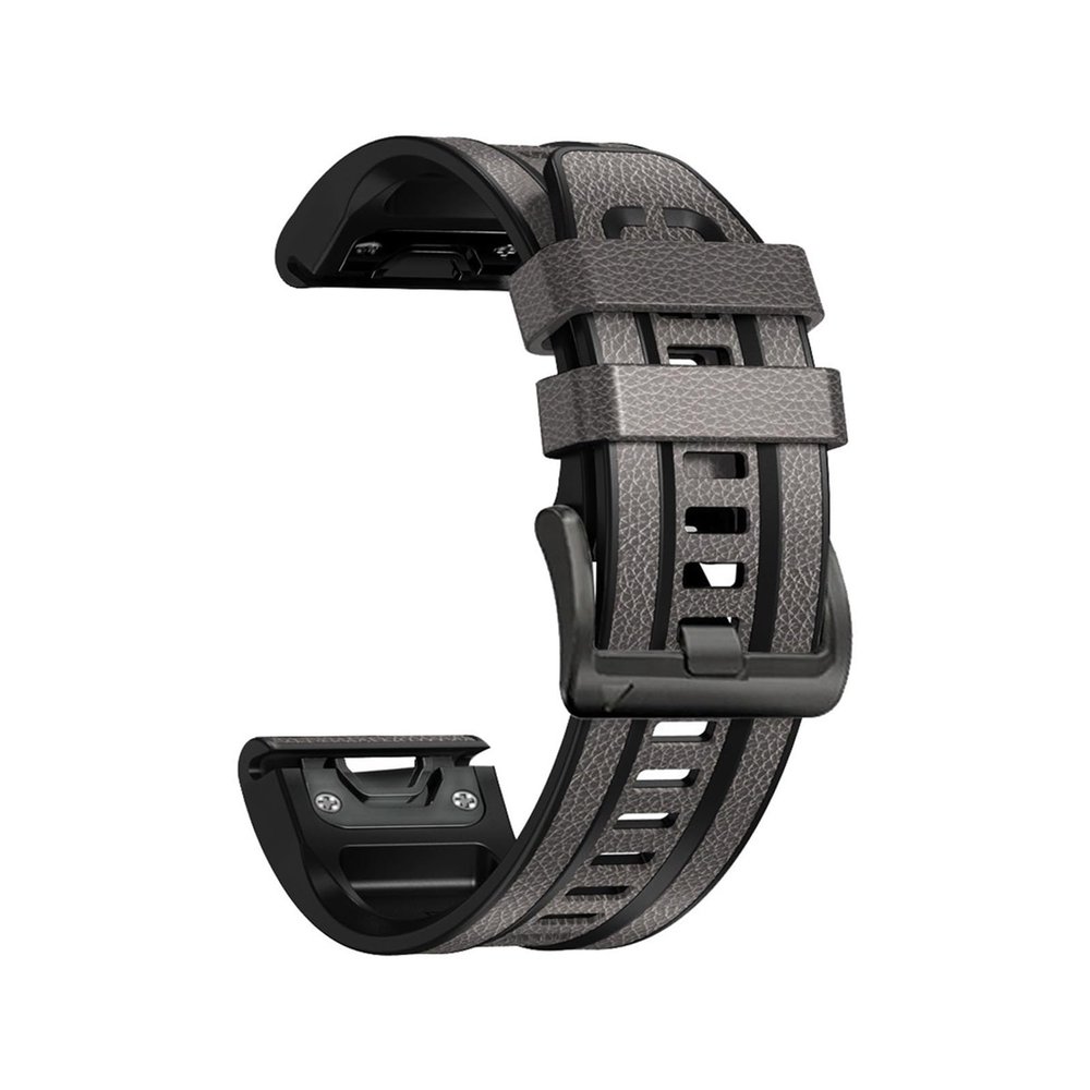 22mm 26mm Silicone leather watch strap for Garmin Fenix8/7/6/5 silicone leather quick release watch strap for Fenix7x 6X 5X Strap(Starry sky gray,22mm fenix7/6/5/935)