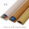 Cord Cover for Wood Grain Floor, Self Adhesive Waterproof Sturdy PVC Cable Hider Management, Indoor Outdoor Home Office, 1m,Beech Wood Grain-#2 view 2