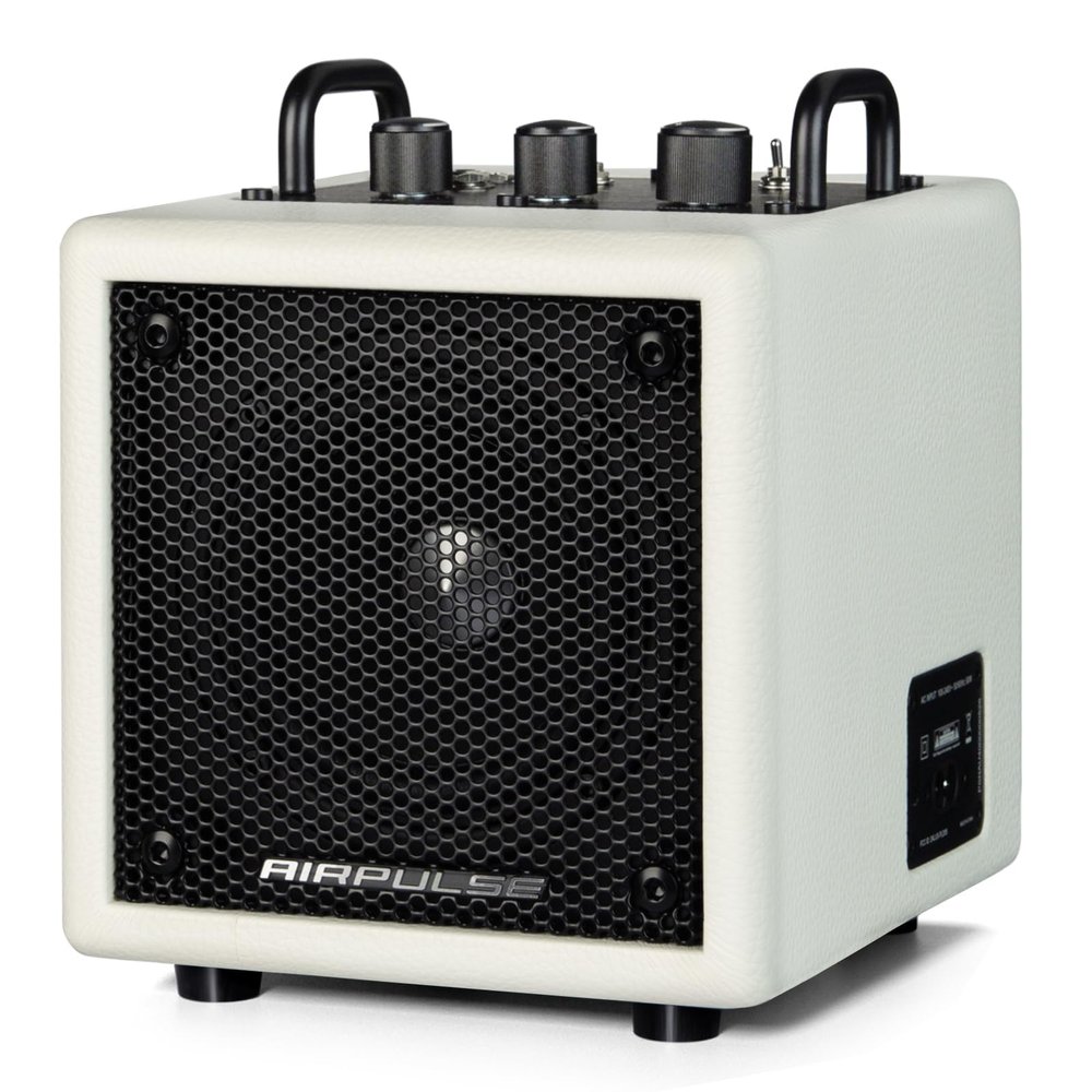 AirPulse Wireless Bluetooth Home-use Speaker, Compact Speakers with AUX/LINE Input for Home Office - White
