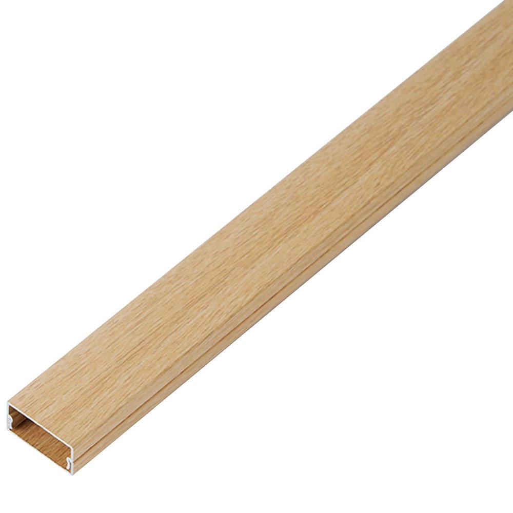 Cable Hider Wood Grain, Renter Friendly Heavy Duty Flat Wire Channel, Aluminum Square Decorative Cord Raceway, 1m,Yellow-24X12mm/0.96X0.48 in