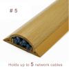 Cord Cover for Wood Grain Floor, Self Adhesive Waterproof Sturdy PVC Cable Hider Management, Indoor Outdoor Home Office, 1m,Pear Wood Grain-#5 view 2