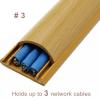 Cord Cover for Wood Grain Floor, Self Adhesive Waterproof Sturdy PVC Cable Hider Management, Indoor Outdoor Home Office, 1m,Pear Wood Grain-#3 view 2