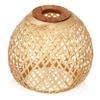 Levemolo 2pcs Woven Ceiling Lampshade Natural Rattan Light Shade for Pendant Lights Unique Handmade Design for Soft Lighting Room and Home view 4