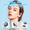 2B2C Open Ear Earbuds, Bluetooth 5.3 Wireless Air Conduction Headphones with Mic, LED Display Charging Case&Fast Charging, Ultra-Light Weight, 80H Playtime Earbuds for Work, Sports (Black) view 2