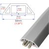 GenSDH Floor Cord Cable Hider, Waterproof Thick Peel and Stick PVC Wire Management, Warehouses Home Office Carpet, Pet Kids Protector with Tape,Gray-7m/23 ft view 2
