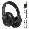 YMOO Active Noise Cancelling Headphones for Airplane Travel, LDAC Hi-Res Audio, Wired and Wireless ANC Headphones, 100H Playtime Over Ear Headphones, Custom EQ via App, Bluetooth 6.0 Headset for All view 1