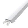 GenSDH Floor Cord Protector White, 3/10/ 20/30/ 40/50 Ft Wall Cable Hider Ware Concealer for Conduit Power Cords, Flexible PVC Raceway Channel Easy to Install Cut,Width 40mm-600cm (19.7ft) view 1
