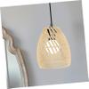 WHAMVOX Boho Room Decor Rattan Woven Pendant Lamp Shade Living Room Chandelier Lamp Shade for Bedroom Decor view 4