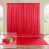 10x16ft Red Backdrop Curtain for Party, 2 Panels Wrinkle Free 16 Foot Long Polyester Photo Backdrop Drapes Photography Background for Wedding Birthday Gathing view 2