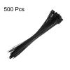HARFINGTON 500pcs Cable Zip Ties, Plastic Nylon Ties Wraps, 14-Inch / 350mm Self-Locking Wire Cord Electrical Management Zip-Ties for Home, Office, Workshop, Outdoor Garden, 50LBS, Black view 3