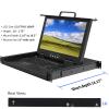 1U Rack Mount KVM Console- 15.6" 1080P Rackmount Monitor+ Single Port HDMI KVM + Keyboard+ Touchpad, Short Depth 14.17", Fits 19" Wide Network Cabinet, Incl. 1 USB HDMI Cable,1 Power Cord, 2 Brackets view 3