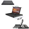 1U Rack Mount KVM Console- 15.6" 1080P Rackmount Monitor+ Single Port HDMI KVM + Keyboard+ Touchpad, Short Depth 14.17", Fits 19" Wide Network Cabinet, Incl. 1 USB HDMI Cable,1 Power Cord, 2 Brackets view 4