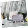 KONTONTY Portable Electronic Accessories Organizer Pouch Storage Case for USB Drives Data Cables Earphones Travel-Friendly Design Light Grey for Travel and Everyday Use view 3