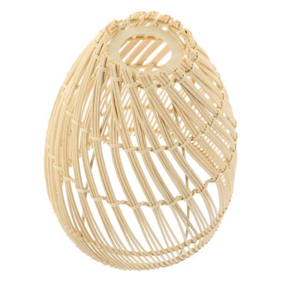 IWOWHERO Woven Rattan Lampshade for Pendant Lights Handcrafted Replacement Shade Rustic Decor for Living Bedroom and Dining Areas Diameter Height