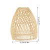 IWOWHERO Woven Rattan Lampshade for Pendant Lights Handcrafted Replacement Shade Rustic Decor for Living Bedroom and Dining Areas Diameter Height view 2