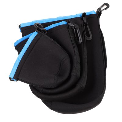 BELLIFFY 4pcs Neoprene Lens Pouch Camera Lens Case Protective Storage Bag for Dslr and Mirrorless Lenses Shock Moisture-resistant for Photographers