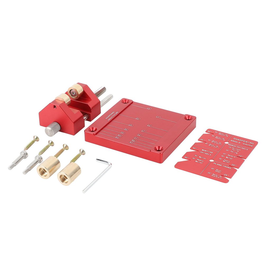 Sharpening Guide Jig Kit, Efficient Stainless Steel Sharpening Angle Fixture for Flat Chisels
