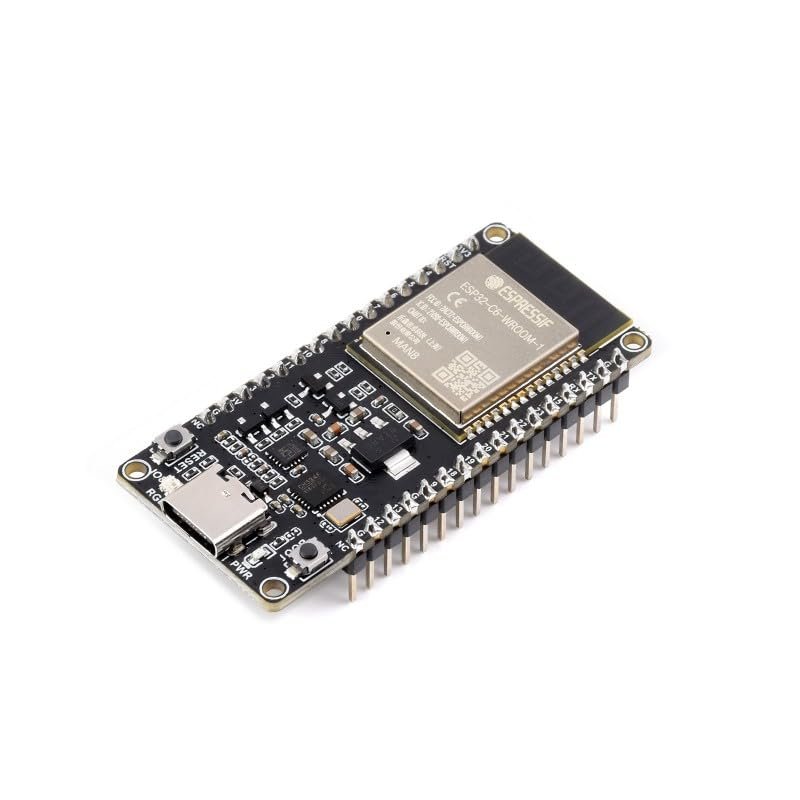 ESP32-C6 Microcontroller, WiFi 6 Development Board, 160MHz Single-core Processor, Onboard ESP32-C6-WROOM-1-N8 Module, with Pre-soldered Header (ESP32-C6-DEV-KIT-N8-M)