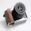QR L Handle Hand Grip Wood Handle + Alloy Baseplate for Sony A7C Camera Holder (Wallnut + Sliver Alloy Baseplate) view 1