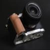 QR L Handle Hand Grip Wood Handle + Alloy Baseplate for Sony A7C Camera Holder (Wallnut + Sliver Alloy Baseplate) view 2