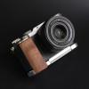 QR L Handle Hand Grip Wood Handle + Alloy Baseplate for Sony A7C Camera Holder (Wallnut + Sliver Alloy Baseplate) view 4
