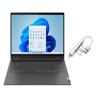 Lenovo Flex 5i 2-in-1 15.6" FHD Touchscreen Laptop | Intel Core i5-1135G7 (Beat i7-1065G7) | 8GB RAM | 512GB SSD | Intel Iris Xe Graphics|Windows 11 Home|Backlit|Fingerprint|Bundle with USB 3.0 Hub