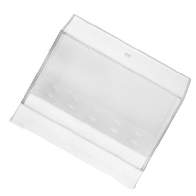 Nail Drill Bits Organizer Case with 10 Holes, Plastic White Display Box