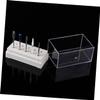 Nail Drill Bits Organizer Case with 10 Holes, Plastic White Display Box view 3