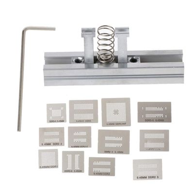 kobeIeen 13pcs Stencil Template Reballing Holder for DDR1 DDR2 DDR3