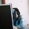 kobeIeen Earphone Holder Headphone Hanger Holder Hook Tape Sticker for Desk Pc Display Headphone Accessories view 4
