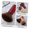 BELLIFFY Multi-Functional Anti-Static Record Brush with Wooden Handle for Vinyl Cleaning Soft Bristle Red Handle Neck Brush for Turntable Maintenance and Sound Quality Improvement view 2