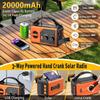 20000mAh Emergency Weather Radio with Wireless Speaker, 74000mWh NOAA/AM/FM Hand Crank Solar Radio with Flashlight Cell, Phone Charger, Compass, Reading Lamp, SOS Alarm view 4