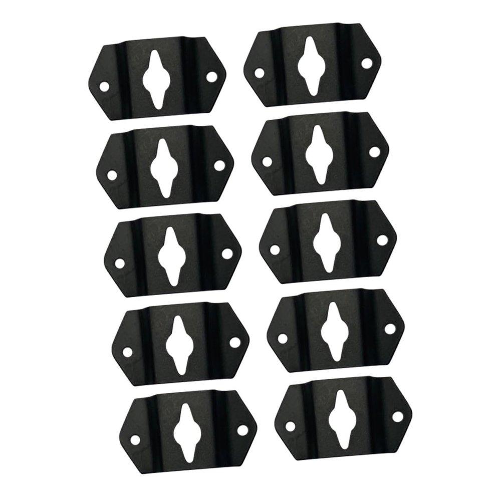 KONTONTY 10pcs Speaker Hanging Connector Wall Mount Hook for Sound Box Speakers Easy to Install Durable Iron Bracket for Home Audio Setup Replacement for Broken Hangers