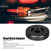 Record Turntable Adapter 45 RPM Adapter Eccentric Sleeve Large Hole Black Outdoor Conversion Piece Adaptor 45 Record Adapter Turntables (Black) view 2