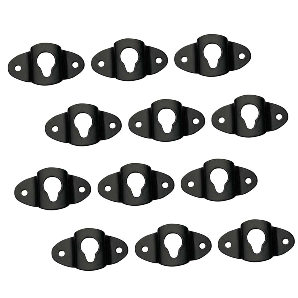 HOMOCONO 20pcs Sturdy Speaker Hook Plate Wall Hooks for Hanging Picture Hanging Kit