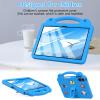 AKABEILA Compatible with Apple iPad Pro 12.9(2018/2020/2021/2022)/Pro 13(2024)/Air 13(2024) Tablet Case, Lightweight Shockproof Protective Case with Shoulder Strap & Stand Handle & Pen Tray Sky Blue view 2