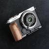Wood L Handle Hand Grip + Aluminum Alloy Baseplate for lu Mix S9 Camera (Walnut + Black Base) view 3